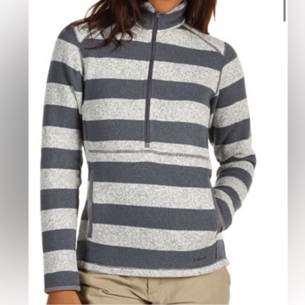 Patagonia grey half zip sweatshirt